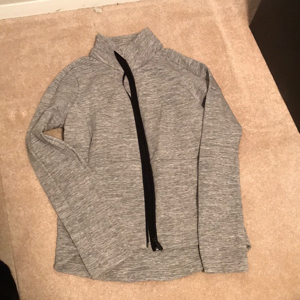 Light gray lululemon zip up sweater
